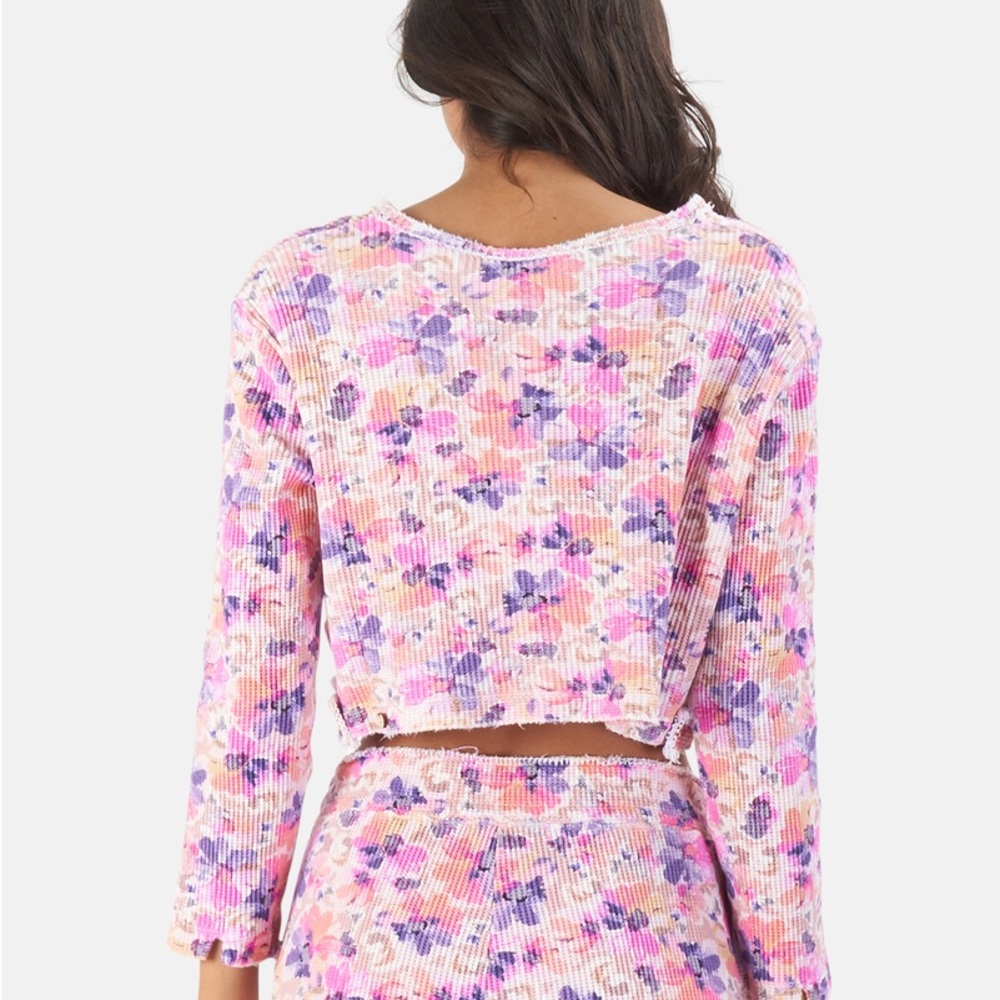 Loveshackfancy Multicolor Floral Button-Down Top - image 3